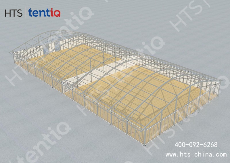 這座篷房空間容納近3000人，抗風達12級可輕松承接各種活動